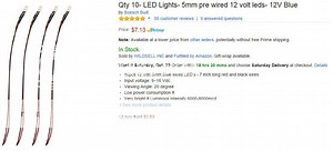 LED interior "mood" lighting