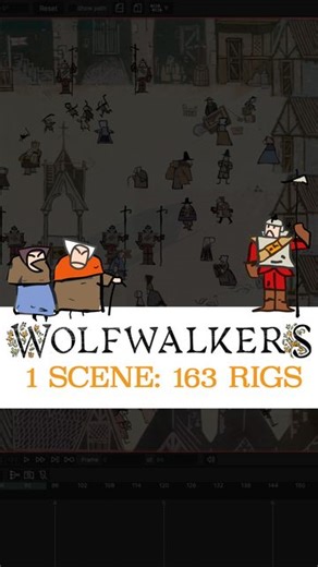 Moho Animation Software | How would you handle a scene with 163 characters? For Wolfwalkers, @cartoonsaloon used Moho. Vector rigs and a couple smart bones here and... | Instagram