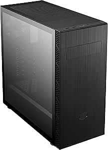 Cooler Master MasterBox MB600L V2 Tempered Glass with ODD Minimalistic ATX Mid-Tower Mesh Intakes, Brushed Front Panel, Hexagon Gleam and Breathable PSU Shroud