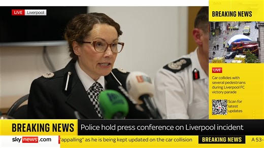 BREAKING: Merseyside Police say they are treating the multiple pedestrians injured at the Liverpool FC parade as an 'isolated incident' and 'not being treated as terrorism' Live updates ➡️ https://trib.al/IT4qaaF 📺 Sky 501, Virgin 602, Freeview 233 and YouTube | Sky News