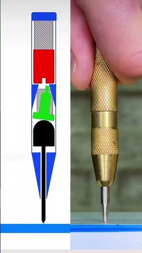 How to use Automatic center punch for Accurate Drilling - stop bit wander #workshops #subscribe