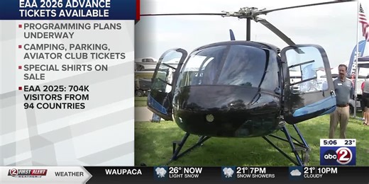 Tickets now on sale for EAA AirVenture Oshkosh 2026