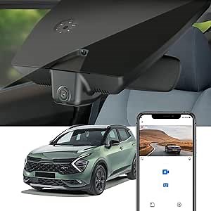 Fitcamx 4K Dash Cam Compatible with Kia Sportage 2023 2024 2025 (Part No#DW010/P1020/R2010), OEM Look, UHD 2160P Video, Built-in WiFi & APP, Loop Recording, G-Sensor, Easy to Set, 64GB Card