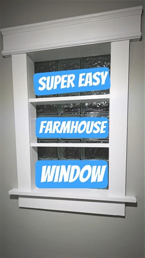 Easy Farmhouse Window Idea💯#farmhouse #diycrafts #diyshelves #windowframe #easydiyideas