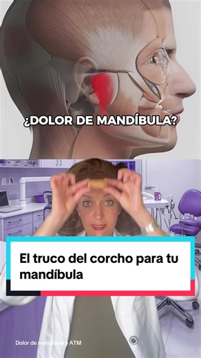 ✨ ¿Te duele la mandíbula? Prueba este truco sencillo que puede ayudarte MUCHO, MUCHO, MUCHO... Ya sabéis que no lo digo yo, lo dice la ciencia: la articulación temporomandibular (ATM) necesita movimiento y buena irrigación para mantenerse sana. 🙌 Cuando hay tensión o bloqueo, aparece el dolor, los chasquidos o incluso molestias al masticar. 🔔 Introducir un corcho entre los dientes y moverlo suavemente hacia adelante y hacia atrás puede favorecer la movilidad de la ATM, mejorar la circulación y
