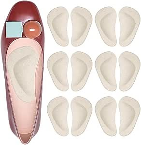 Correct-Position Gel Arch Support Insoles: Plantar Fasciitis & Flat Feet Relief, Adhesive Foot Pads for Pressure-Free Comfort- 6 Pairs