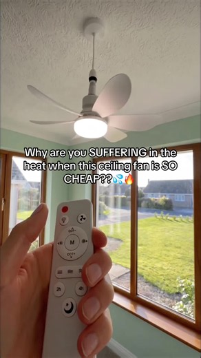 Don’t suffer in the heat! This ceiling fan will keep you cool all summer, has a bright LED light and is EASY to install! #fan #skpp #summeressentials #dealdrops #heatwave