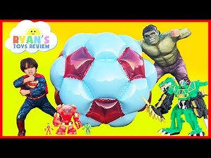 GIANT BALL SURPRISE OPENING Marvel Avengers SuperHeroes Toys