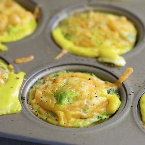 https://www.skinnytaste.com/broccoli-and-cheese-mini-egg-omelets-2/ I love making a batch of these easy make-ahead, high-protein Broccoli and Cheese Egg Muffins for meal prep or breakfast on the go. | Skinnytaste
