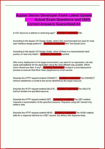 Appian Senior Developer Exam Latest Update Actual Exam Quest video