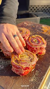New favorite steak pinwheel | Over The Fire Cooking by Derek Wolf