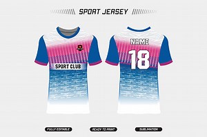 Sublimation Fully printed jersey design. Sport jersey design. Sport...