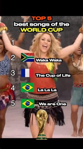 TOP 5 BEST WORLD CUP SONGS ⚽🌍🏆