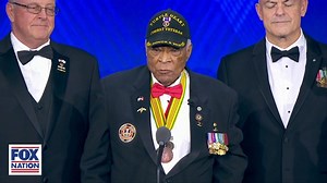 ‘A TRUE AMERICAN HERO’: Major James Capers Jr., a Marine who broke barriers on and off the battlefield, receives the ‘Salute to Service Award’ at the Fox Nation Patriot Awards. | Fox News