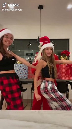 Lexi Rivera and Pierson dancing with Christmas costumes tiktok