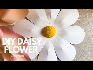 Daisy Paper Flower Tutorial (FREE Template)