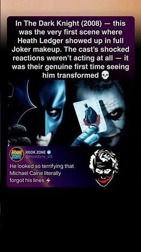 In The Dark Knight (2008) – Heath Ledger wore the Joker makeup