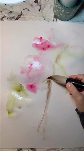 Soft Transparent Rose – Watercolor Floral Art Process
