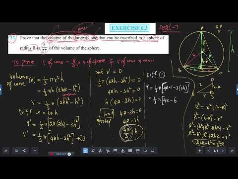 Class 12 CBSE Maths Chap- 6. Applications of Derivatives Ex 6.3(23 to 25)