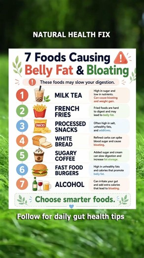 7 Foods Causing Belly Fat & Bloating 😳 Your Gut May Be Struggling