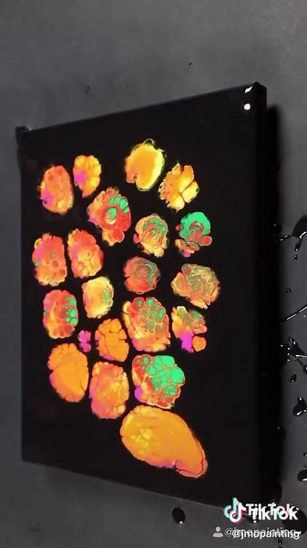 Colorful Injection Acrylic Pouring Art Tutorial
