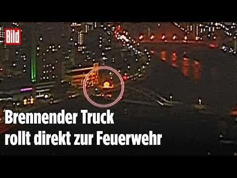 Shocking scenes: Food truck races through Japanese city in flames