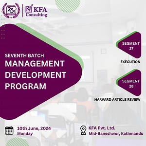 MDP 7th Batch – Segment 27 & 28 Management Development Program (MDP) is a complete training program to help you transform into an effective leader. As it is based on different modules and sessions, we conducted 27th & 28th segments, the details of which are mentioned below. If you are also looking to advance your skills, join our upcoming MDP sessions. Register Now to get details. Summary of the sessions: Segment 27: Execution by Mr. Dinesh Karki, Co-Founder and Senior Project Manager, Elite Tec