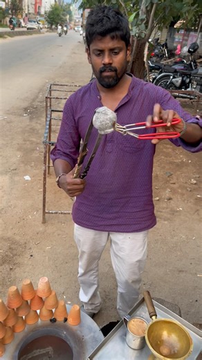 Tandoori chai Making in Clay pot #shorts #tea