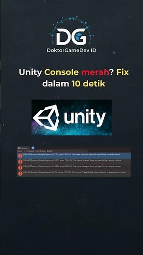 Fix Error Unity 10 Detik. #unity #unitytips #gamedev #belajarunity #codinggame #unityindonesia