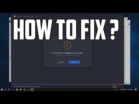 How To Fix Pubg Turbo Aow Engine Error | Fix "Sorry, failed to install Turbo Aow Engine."