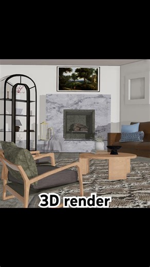 Reference image VS. 3D render #shorts #art #3dart #art #homedecor #design #artist