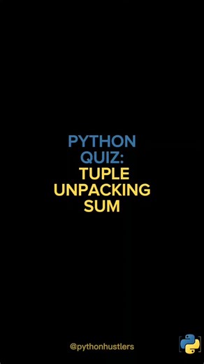 Python | Coding | Quizzes on Instagram: "🤯 How does Python handle two assignments on the same line? The logic here is beautiful. . This is the elegance of tuple unpacking. Python evaluates the entire right side first, before assigning anything to the left. It's the secret to swapping variables or updating states (like in the Fibonacci sequence) in a single, clean step. . Check out my FREE Telegram in bio to write cleaner, more "Pythonic" code. . . I took the trains simulation video from a Youtu