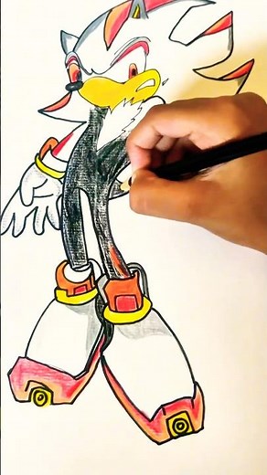 🎨 Colouring Shadow from sonic! 🦔 | Fun & Easy for kids