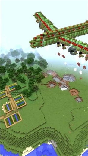 I Made A Working BOMBER PLANE Out of Redstone in Minecraft!