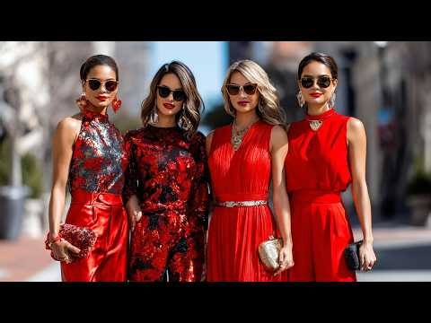 Ruby Red & Metallic Gold Glam | High-Impact Spring/Summer Style