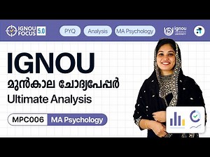 MPC 006 Statistics in Psychology | MA Psychology | IGNOU PYQ Analysis | Kerala's No.1 IGNOU Coaching