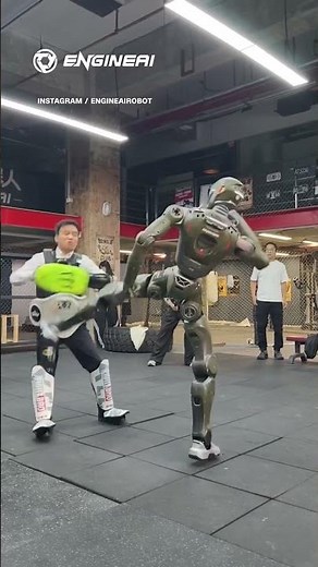 Chinese CEO kicked by humanoid robot in simulated battle