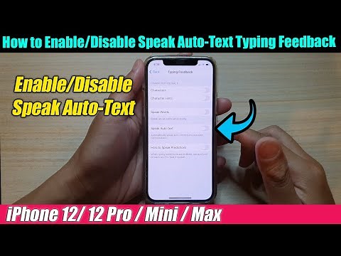 iPhone 12/12 Pro: How to Enable/Disable Speak Auto-Text Typing Feedback