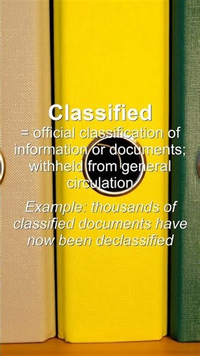 Word of the Day: Classified #Shorts