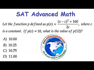 SAT Advanced Math - A Problem on Functions