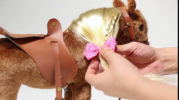 HollyHOME Horse Stuffed Animal Cute Pony Plush Pretend Play Horse Toys for Girls 11 inches Brown