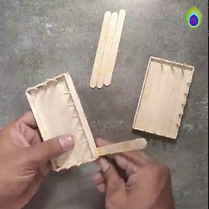 How to Make Miniature Dollhouse Bunk Bed Craft from Ice-cream sticks. Step by step instructions to build a Beautiful Bunk Bed using Popsicle sticks. #Bed #Bunkbedwithstair #popsiclesbunkbed #posiclecraft #postickart #woodcraft #woodcrafts #woodenBed #bunkbedsforkids #bunkbed #Dollbunkbedmaking | SD Art Craft & Ideas