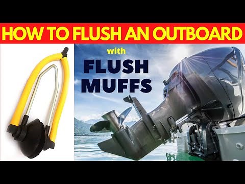 How to Flush an Outboard Motor. Fast! using FLUSH MUFFS. Outboard Motor Flush. for Boating Beginners