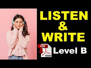 Listen & write the missing words - Dictation Exercise - B / Medium Level - Easy English Lesson