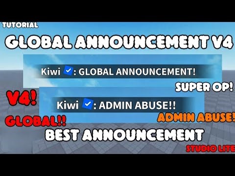 Global Announcement Panel V4😈||Studio lite Tutorial #roblox