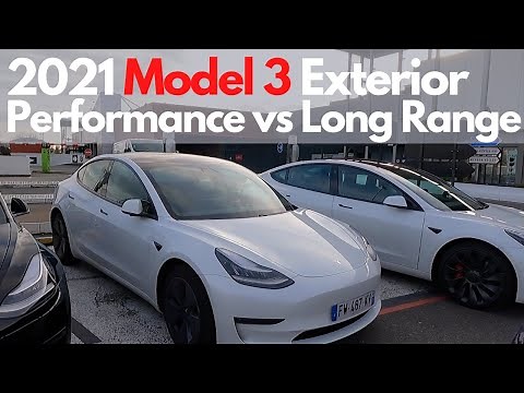 2021 Tesla Model 3 Performance vs Long Range Exterior differences - they are subtle