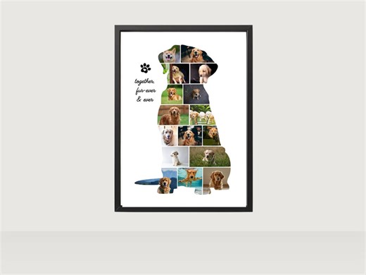 Editable Dog Photo Collage Template, Custom Pet Photo Collage Poster, Digital Puppy Photo Collage Printable PDF - Etsy