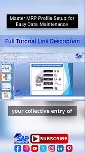Master MRP Profile Setup for Easy Data Maintenance | SAP QM Master Data | SAPQM Material Master Data