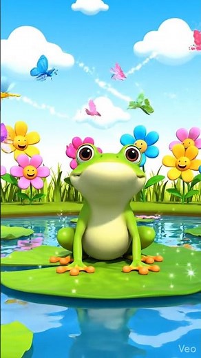 Cute 3D Cartoon Frog | Fun Ribbit Sounds & Animated Nursery Rhymes for Kids