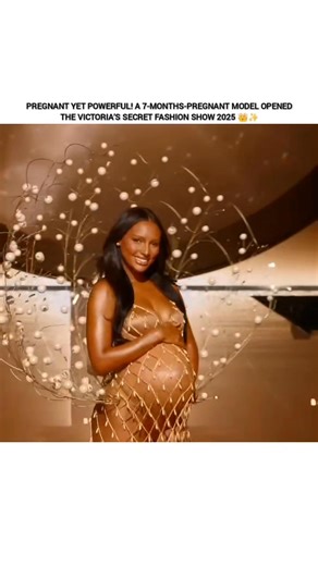 6.3K views · 64 reactions | Pregnant yet powerful! A 7-months-pregnant model opened the Victoria’s Secret Fashion Show 2025. ✨ #victoriassecret #victoriassecretfashionshow #victoriassecretfashionshow2025 #pregnant #model #pageantrymoments #fblifestyle | Pageantry Moments | Facebook